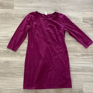 Form Fitting Maroon Dress